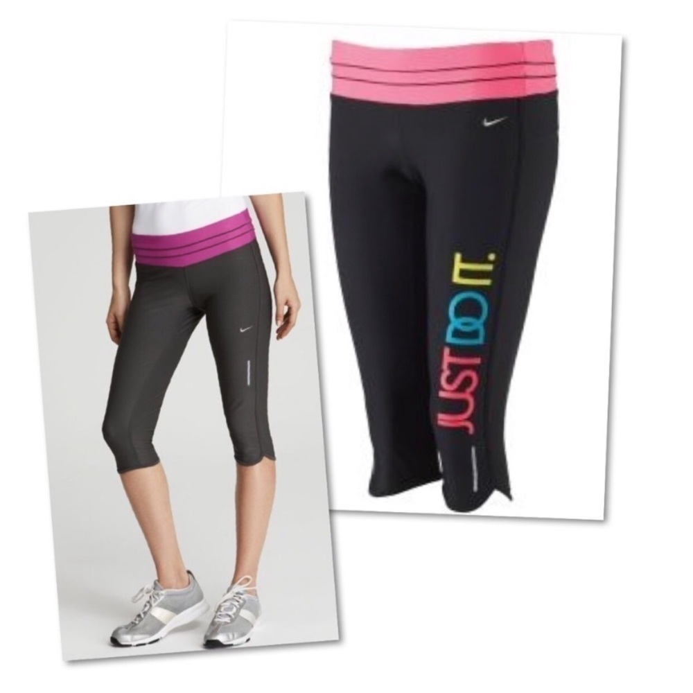 Nike Just Do It Logo Workout Cropped Leggings, Sm